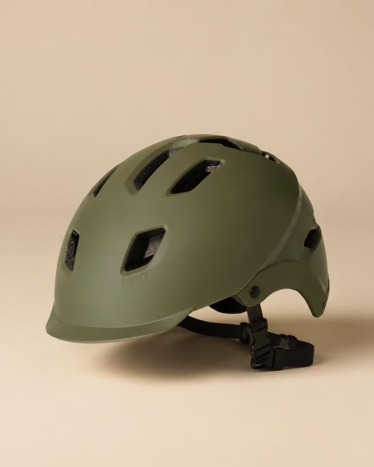 Fietshelm mat olijf